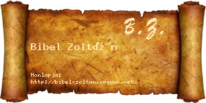 Bibel Zoltán névjegykártya