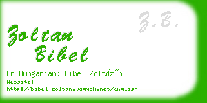 zoltan bibel business card